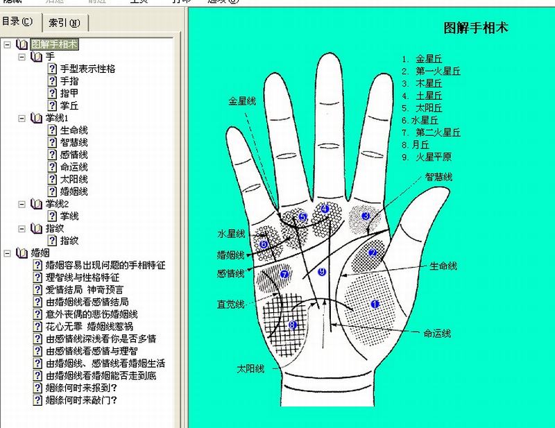 图解手相术 - 相术图书馆 - 周易天地论坛 - powered